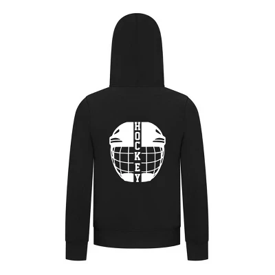Толстовка на молнии для мальчиков из коллекции Hockey Collection – Толстовка с рисунком хоккейной маски черного цвета