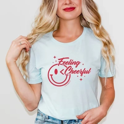 Футболка с коротким рукавом S.W.Smiley Feeling Cheerful Sparkle синего цвета