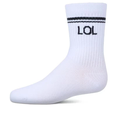 Носки для девочек MeMoi LOL спортивные, белые