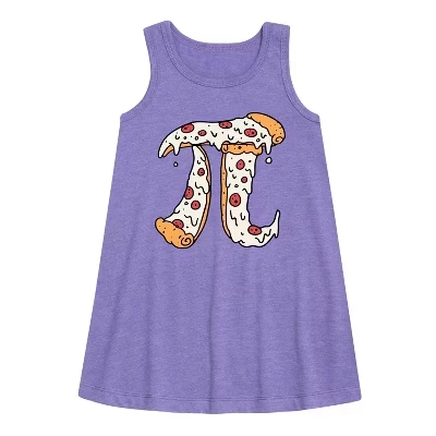 Платье Pizza Pi Graphic Aline без рукавов фиолетового цвета