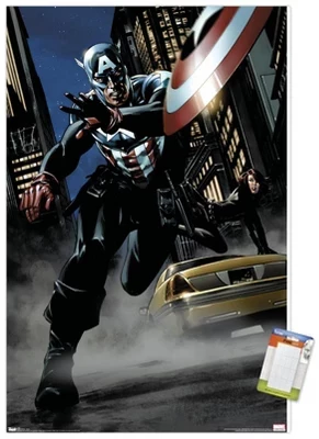 Постер Trends International Captain America, белый