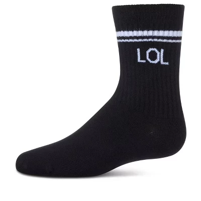 Носки для девочек MeMoi LOL, спортивные, черные