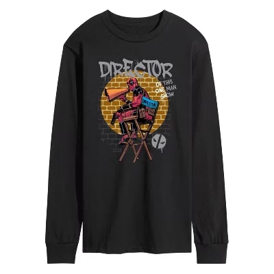 Men's -  - Deadpool Director of the Show Long Sleeve Graphic T-Shirt black