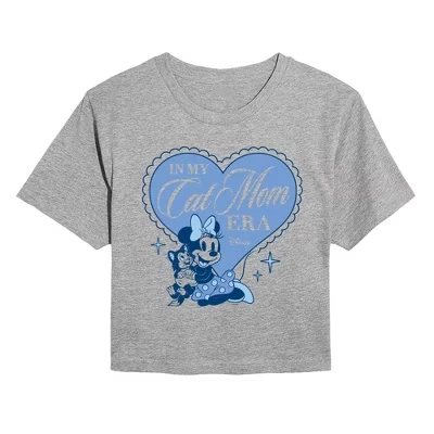 Женская футболка Disney Minnie Cat Mom, меланжевая