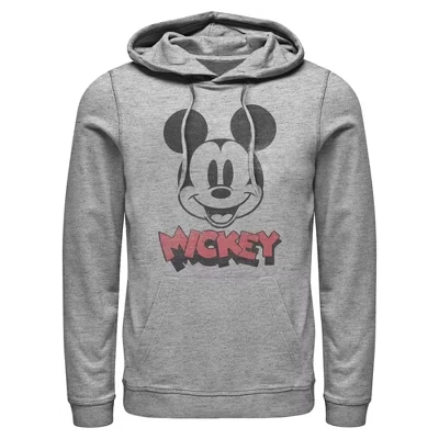 Мужское худи Mickey & Friends Mickey Mouse Retro, серое