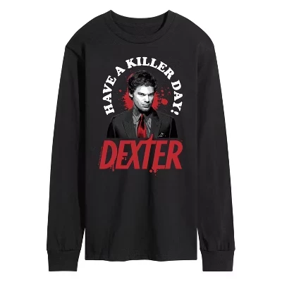 Мужская футболка с длинным рукавом и графическим рисунком Have A Killer Day, черная