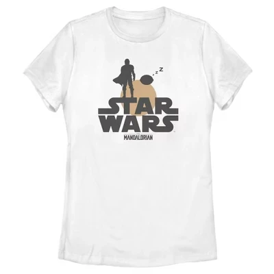 Женская футболка The Mandalorian The Child и Bounty Hunter с силуэтом 