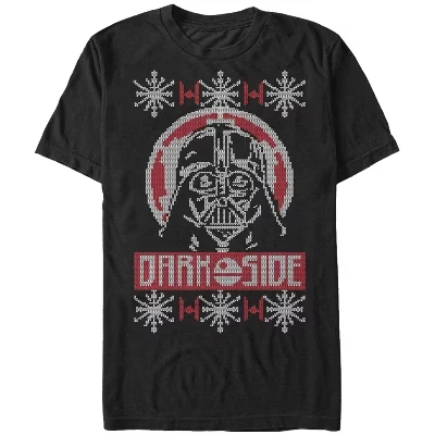 Мужская футболка Ugly Christmas Dark Side черного цвета