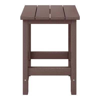 Уличная мебель для патио Malibu Kids HDPE Adirondack Квадратный приставной столик коричневый