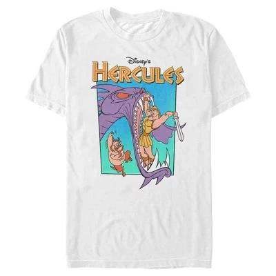Мужская футболка Hercules Hydra Monster, белая