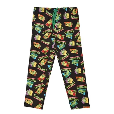 Мужские пижамные брюки TMNT Character Squares, черные