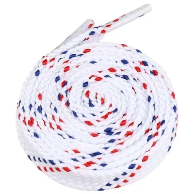 Шнурки Elerevyo Polka Dots плоские, 2 пары, бело-красно-синие