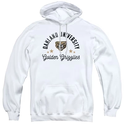 Официальная толстовка с капюшоном Golden Grizzlies для взрослых от Oakland University, белая