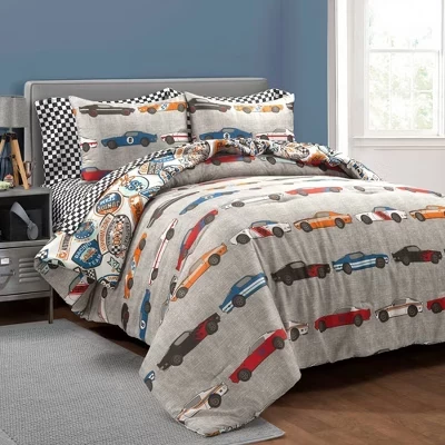 Детский комплект Lush Decor Race Cars, разноцветный