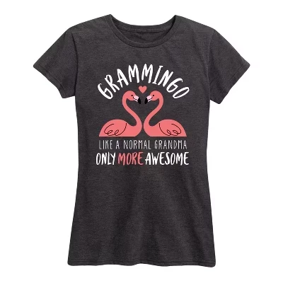 Women's -  - Grammingo Short Sleeve Graphic T-Shirt heather charcoal