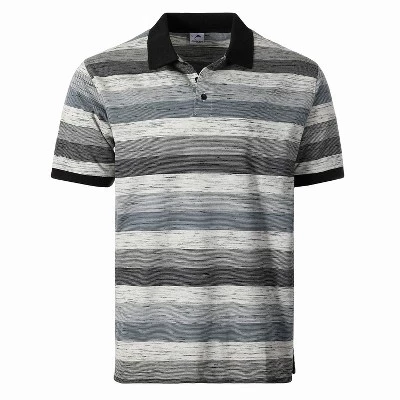 Мужское поло Gioberti Club Stripe, серое