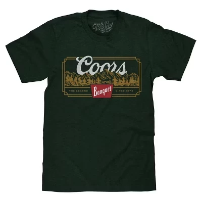 Пивной банкет Coors - Легенда с 1873 года, футболка со Скалистыми горами - Темно-зеленый