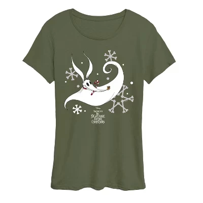 Женская футболка с коротким рукавом Zero Snowflakes с графическим рисунком burnt olive
