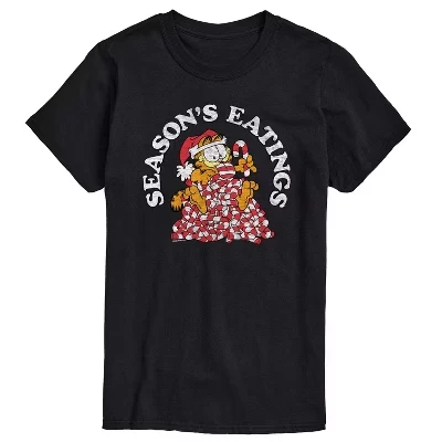 Мужская футболка Garfield Seasons Eatings, черная