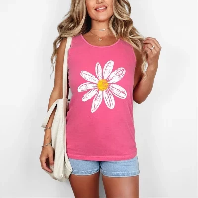 Daisy Distressed - женская одежда, окрашенная в графический цвет, майка crunchberry