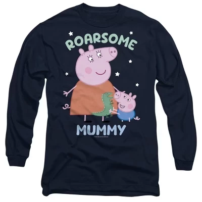 Мужская футболка с длинным рукавом Roarsome Mummy синего цвета
