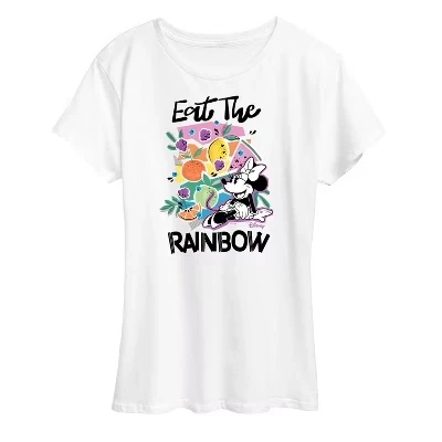 Женская футболка Disney Eat the Rainbow Minnie, белая