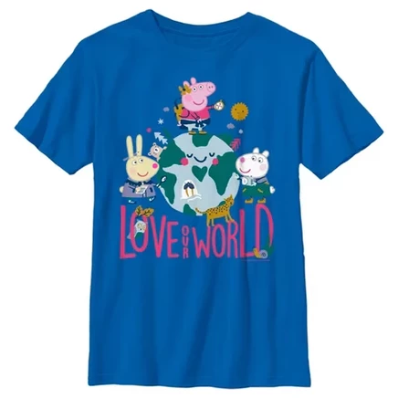 Футболка для мальчиков Peppa Pig Love Our World, синий