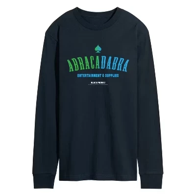 Мужская футболка с длинным рукавом и графическим принтом с логотипом Abracadabra