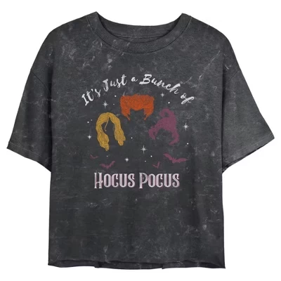 Женская укороченная футболка Hocus Pocus, черная
