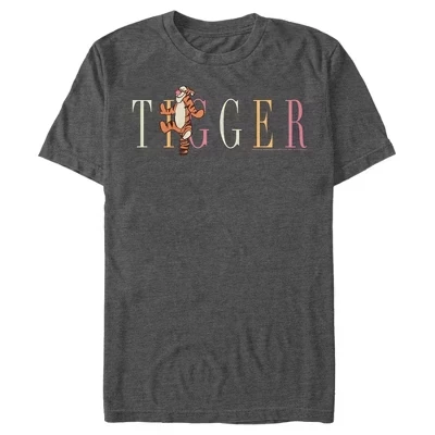 Мужская футболка Winnie the Pooh Tigger, угольный меланж