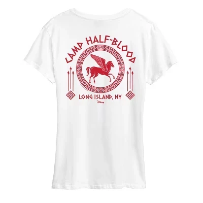 Женская футболка Camp Half Blood с коротким рукавом и рисунком белого цвета
