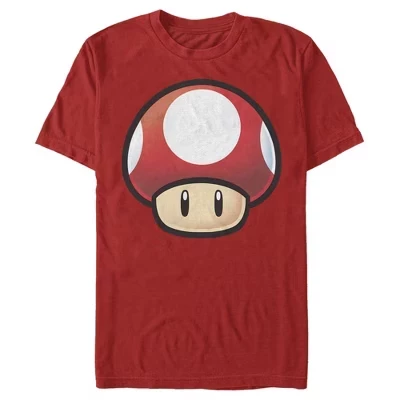 Мужская футболка Mario Mushroom красного цвета