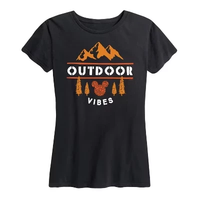 Женская футболка Disney Outdoor Vibes с принтом, черная