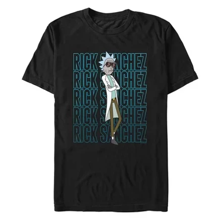 Мужская футболка Rick and Morty Rick Sanchez, черная