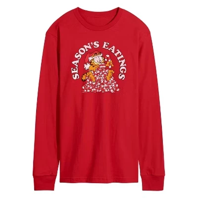 Мужской лонгслив Garfield Seasons Eatings, красный