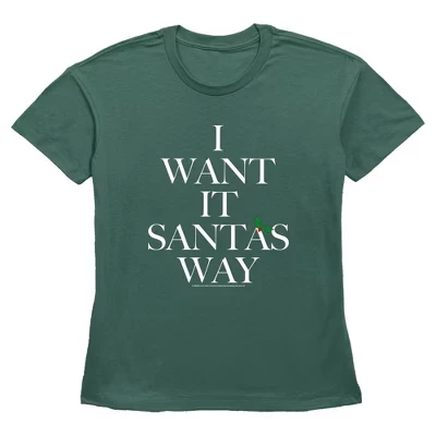 Женская футболка I Want It Santa's Way сосна