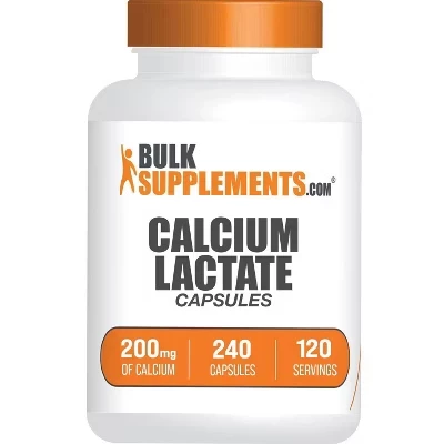 Капсулы лактата кальция BulkSupplements
