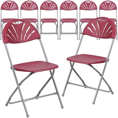 8 складных стульев Flash Furniture Hercules, бордовые