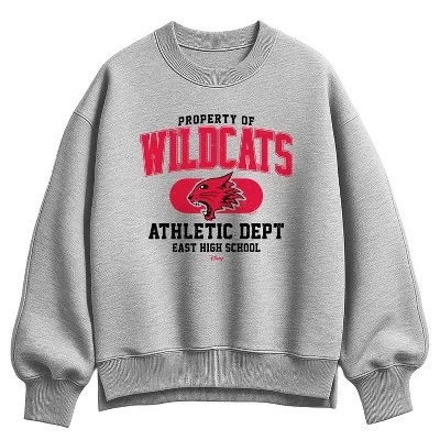 Женская толстовка Oversize Crew из флиса athletic heather - собственность компании Wildcats.
