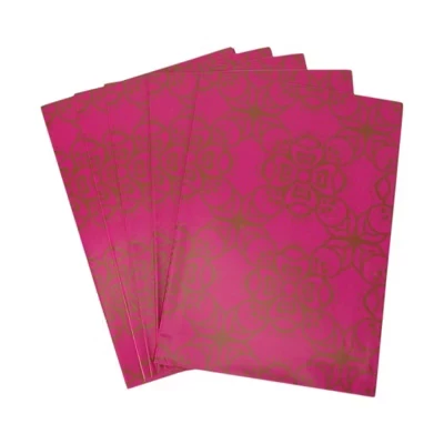 Бумага для подарков Unique Bargains 5 шт 70×50 см, розовая
