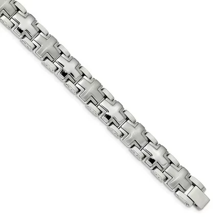 Мужской браслет Black Bow Jewelry Co. из нержавеющей стали 12 мм, 21 см