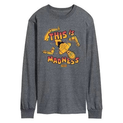 Мужская футболка с длинным рукавом This Is Madness с графическим рисунком heather charcoal