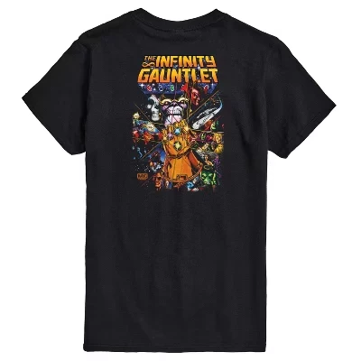 Мужская футболка Thanos Infinity Gauntlet с коротким рукавом и графическим рисунком, черная