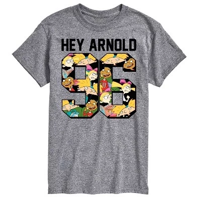 Мужская футболка Hey Arnold Arnold 1996, серый меланж