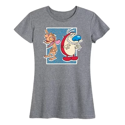 Женская футболка Ren & Stimpy Friendly Laughter, серая