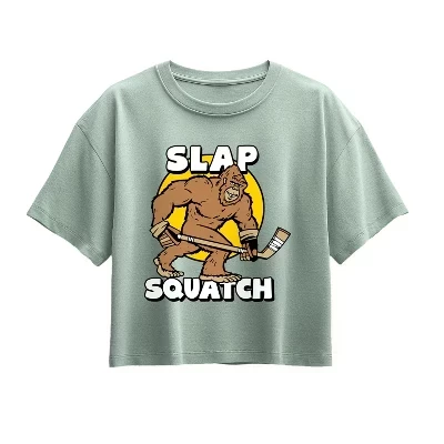 Хоккейная футболка Slap Squatch с коротким рукавом и квадратным рисунком seafoam