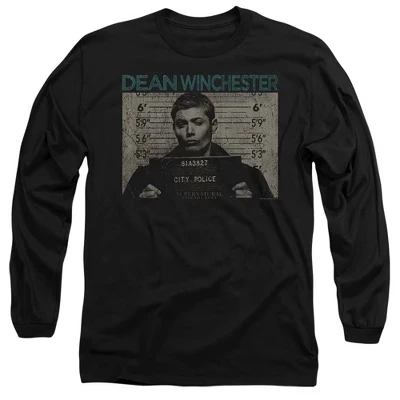 Мужская футболка с длинным рукавом Dean Mug Shot черного цвета