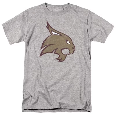 Мужская официальная футболка Texas State University Official Distressed Primary от Texas State University athletic heather
