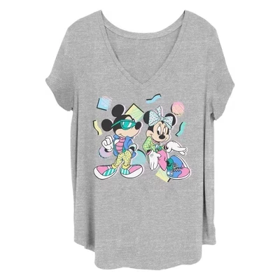 Женская футболка Mickey & Friends Retro Shapes, серая