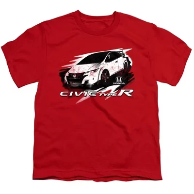 Футболка для мальчиков Honda Civic Type R, красная